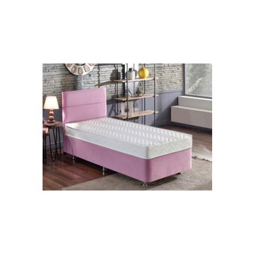 Niron Pinky Tek Kişilik Pembe Baza Başlık Yatak Seti