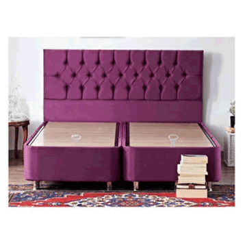 Niron Purple Yatak Seti 180x200 cm Çift Kişilik Yatak Baza Başlık Takımı