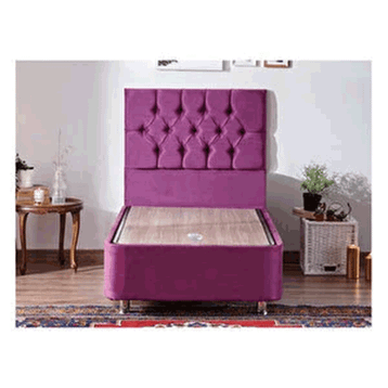 Niron Purple Yatak Seti 90x190 cm Tek Kişilik Yatak Baza Başlık Takımı