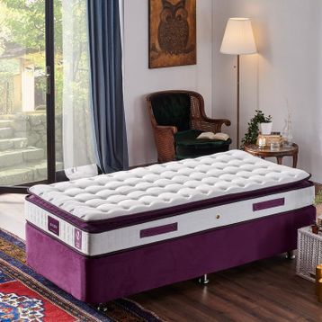 Niron Yatak 90x200 cm W.Cotton Tek Kişilik Pedli Yatak Full Ortopedik Yaylı Yatak