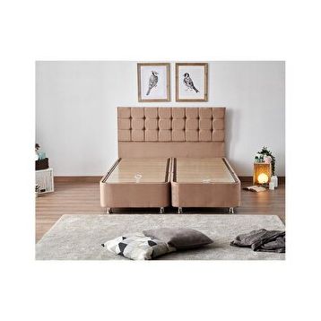 Niron Yatak Latte 160x200 cm Çift Kişilik Baza Başlık Seti