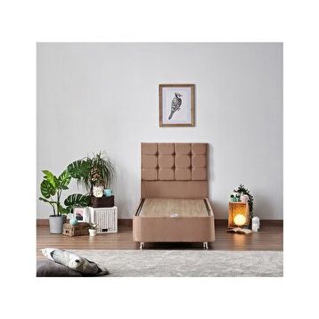 Niron Yatak Latte 80x180 cm Tek Kişilik Baza Başlık Seti