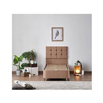 Niron Yatak Latte 90x190 cm Tek Kişilik Baza Başlık Seti