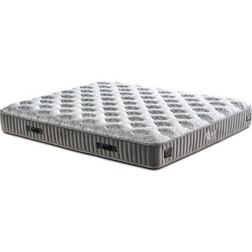 Niron Yatak Line Visco 140x190 cm Çift Kişilik 28 cm Visco Süngerli Yaylı Lüks Orta Sert Koyu Gri Yatak