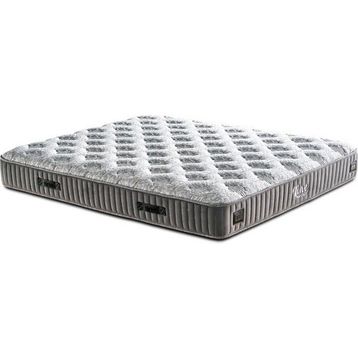 Niron Yatak Line Visco 140x200 cm Çift Kişilik 28 cm Visco Süngerli Yaylı Lüks Orta Sert Koyu Gri Yatak
