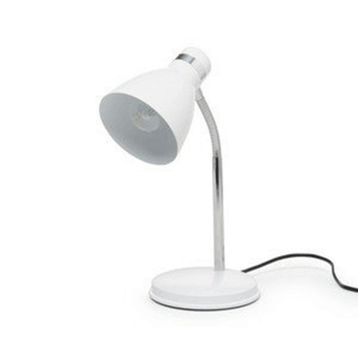 Nisa Luce Modern Krom Spiralli Beyaz Masa Lambası