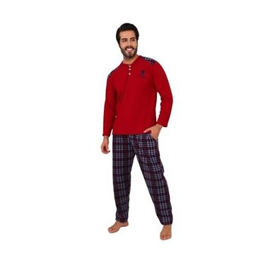 Nisanca Kışlık Sıcak Tutan Polar Bordo Erkek Pijama Takımı