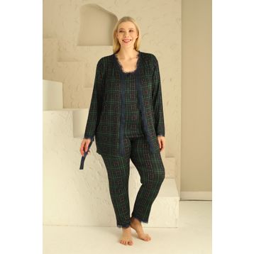 Nisanca Sabahlıklı Dantel Detaylı Pegasus Çeyizlik Takım Kadın Pijama Takımı