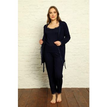 Nisanca Sabahlıklı Dantel Detaylı Pegasus Çeyizlik Takım Kadın Pijama Takımı