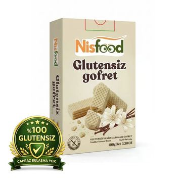 NisFood 100 gr Vanilyalı Glutensiz Gofret