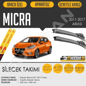 Nissan Micra 2011-2017 Muz Silecek Takımı