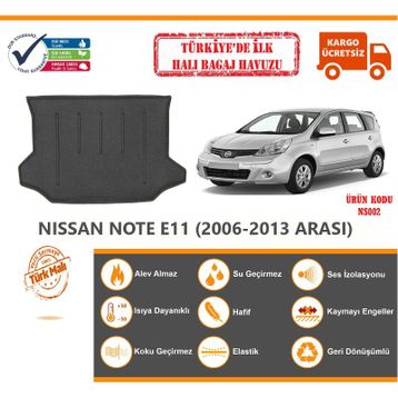 Nissan Note E11 2006-2013 Halı Bagaj Havuzu