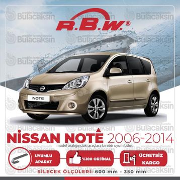 Nissan Note RBW 2006-2014 Muz Silecek Takımı