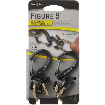Niteize Figure 9 Halatlı Karabina Siyah 2'li Anahtarlık