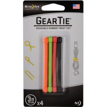 Niteize Gear Tie 4'lü 7.6 cm Kablo Düzenleyici