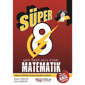 Nitelik 8.Sınıf Yeni Nesil Süper 8 Matematik Soru Bankası