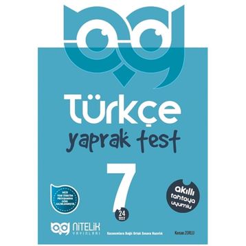 Nitelik Yayınları 7. Sınıf Türkçe Yaprak Test