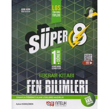 Nitelik Yayınları 8. Sınıf Fen Bilimleri Süper 1. Dönem Tekrar Kitabı Soru Bankası