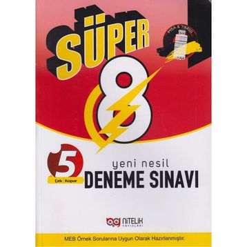 Nitelik Yayınları 8. Sınıf Süper 5 Deneme Sınavı