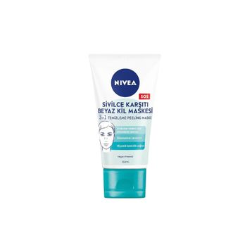 Nivea 150 ml 3in1 Sivilce Karşıtı Temizleyici Beyaz Kil Maskesi