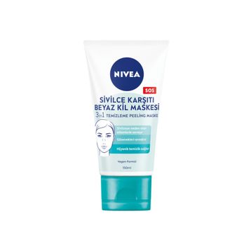 Nivea 150 ml 3in1 Sivilce Karşıtı Temizleyici Beyaz Kil Maskesi
