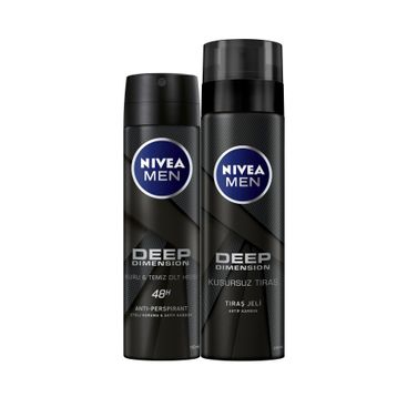 Nivea 150 ml Deep Sprey + 200 ml Deep Tıraş Jeli