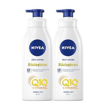 Nivea 250 ml Q10 Sıkılaştırıcı Vücut Losyonu+400 ml Aloe Vera Pump Losyon Set