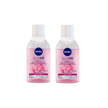 Nivea 2x400 ml Aqua Rose Organik Gül Suyu Çift Fazlı Yüz Temizleme Suyu