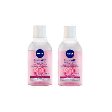 Nivea 2x400 ml Aqua Rose Organik Gül Suyu Çift Fazlı Yüz Temizleme Suyu