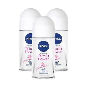 Nivea 3x50 ml Fresh Flower Kadın Deodorant Roll-On