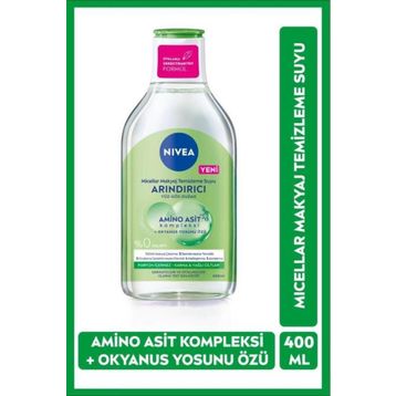 Nivea 400 ml Micellar Amino Asit Arındırıcı Okyanus Yosunu Özü Karma Citler Makyaj Temizleme Suyu