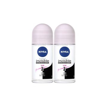 Nivea Black White Clear 2x50 ml Kadın Roll-On