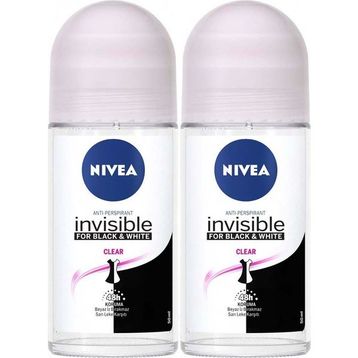 Nivea Black White Clear 2x50 ml Kadın Roll-On