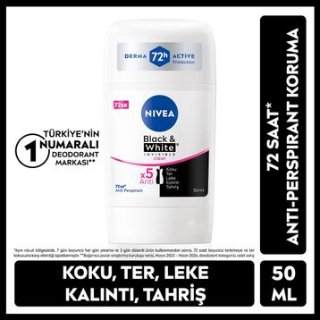 Nivea Black White Clear 50 ml Kadın Stick Deodorant