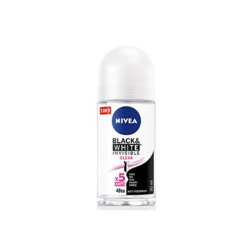 Nivea Black White Invisible Clear 2x50 ml Kadın Roll On Deodorant