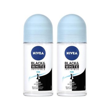 Nivea Black White Invisible Pure 2x50 ml Kadın Roll-On