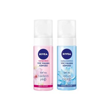 Nivea Canlandırıcı 150 ml Lotus Çiçeği Özlü ve 150 ml Badem Yağı Özlü Yüz Yıkama Köpüğü