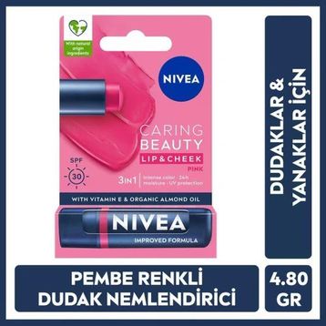 Nivea Caring Beauty SPF30 4.8 gr Pink Dudak Bakım Kremi