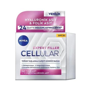 Nivea Cellular Expert Filler 50 ml SPF15 Hyaluronik Asit Yoğun Yaşlanma Karşıtı Gündüz Bakım Yüz Kremi