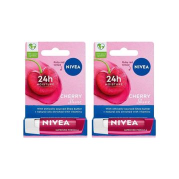 Nivea Cherry Shine 2x4.8 gr Dudak Bakım Kremi