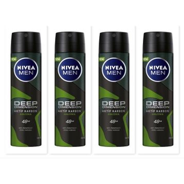 Nivea Deo Deep Dimension Amazonia 4x150 ml Erkek Sprey Deodorant