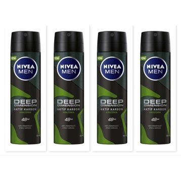 Nivea Deo Deep Dimension Amazonia 4x150 ml Erkek Sprey Deodorant