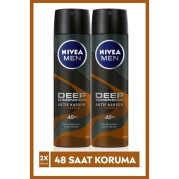 Nivea Deo Deep Dimension Espresso 2x150 ml Erkek Sprey Deodorant