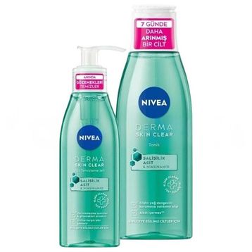 Nivea Derma Skin Clear 150 ml Yüz Temizleme Jeli + 200 ml Tonik Set