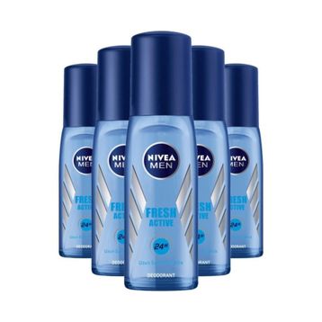 Nivea Fresh Active Pump Sprey 5x75 ml Erkek Deodorant