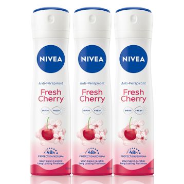 Nivea Fresh Cherry 3x150 ml Kadın Sprey Deodorant