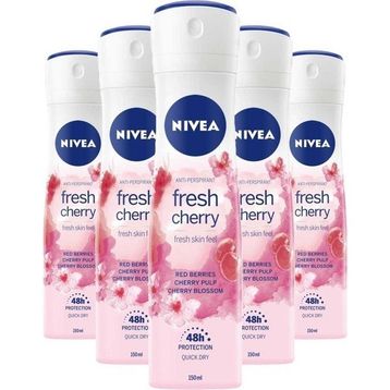 Nivea Fresh Cherry 5x150 ml Kadın Deodorant