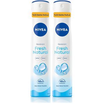 Nivea Fresh Natural 2x200 ML Kadın Sprey Deodorant