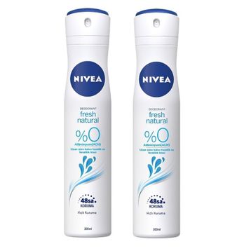 Nivea Fresh Natural 2x200 ML Kadın Sprey Deodorant