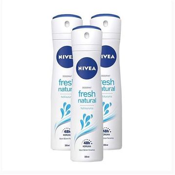 Nivea Fresh Natural 3x150 ml Kadın Sprey Deodorant